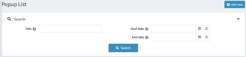 Exit Intent Popup popup list